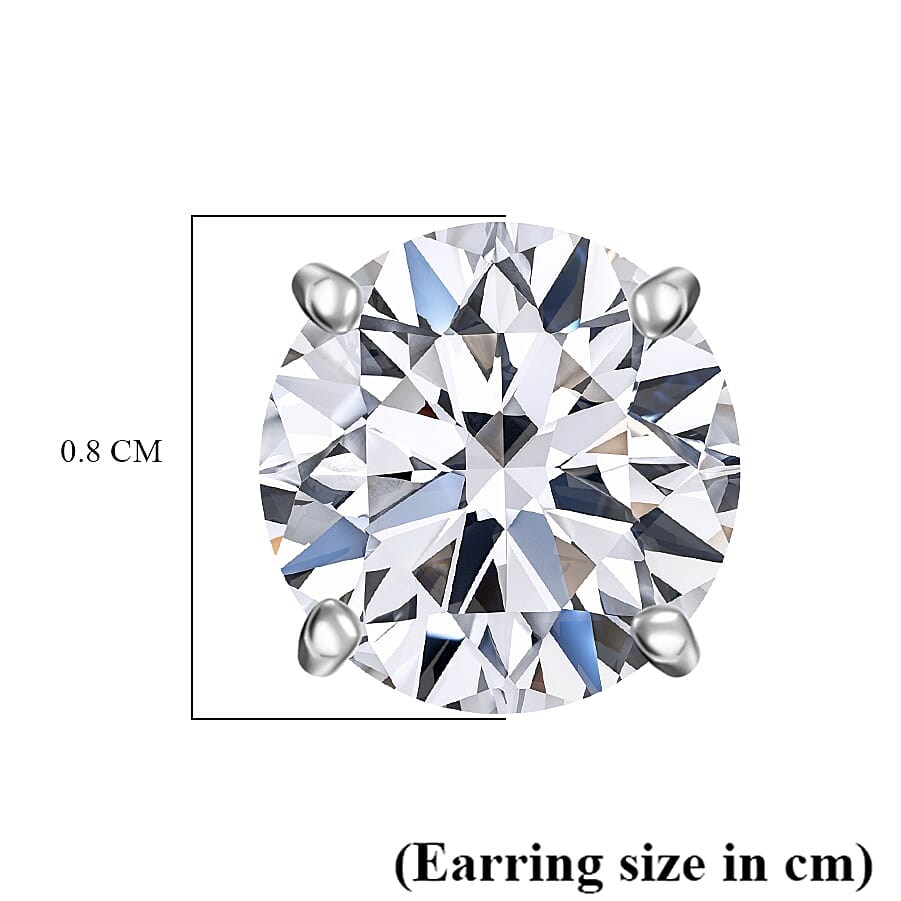 Luxuriant Lab Grown Diamond G-H SI 3.00 ctw Solitaire Stud Earrings in 10K White Gold (Del. In 10-12 Days)