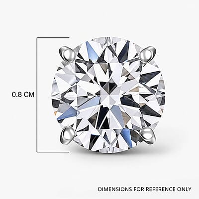 Luxuriant Lab Grown Diamond G-H SI 3.00 ctw Solitaire Stud Earrings in 10K White Gold