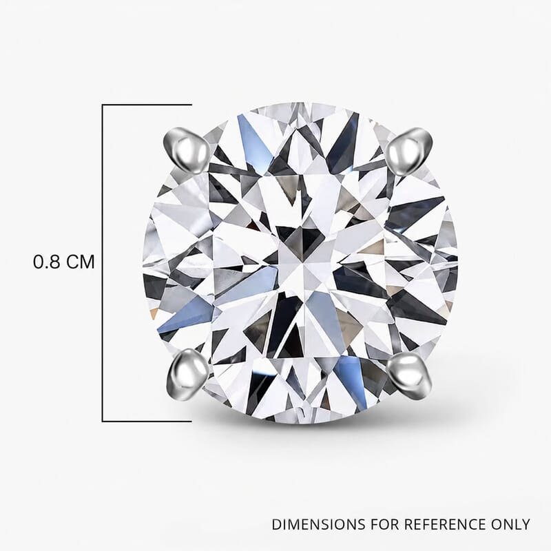 Luxuriant Lab Grown Diamond G-H SI 3.00 ctw Solitaire Stud Earrings in 10K White Gold