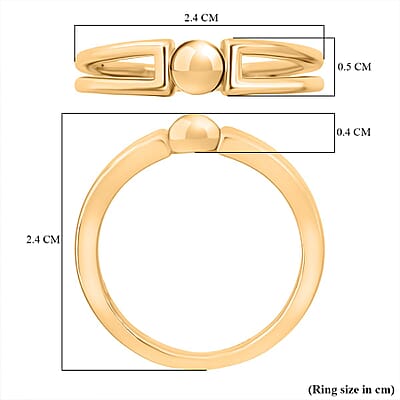 24K Yellow Gold Ring (Size 10.0) (1.16 g)
