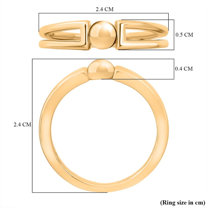Split Shank Ring in 24K Yellow Gold (Size 6.0) 2.0 Grams