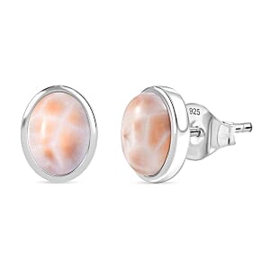 Natrolite 2.50 ctw Earrings in Rhodium Over Sterling Silver