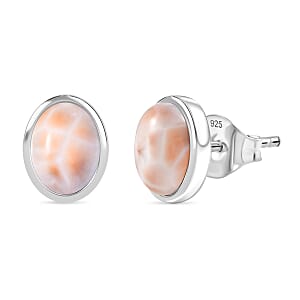 D&rsquo;Joy Premium Natrolite 2.50 ctw  Earrings in Rhodium Over Sterling Silver