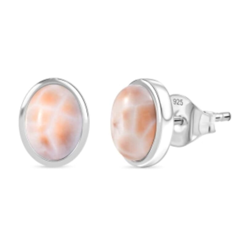 Natrolite 2.50 ctw Earrings in Rhodium Over Sterling Silver