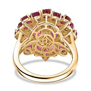African Ruby 6.17 ctw Ring in Vermeil YG Over Sterling Silver (Size 5.5)