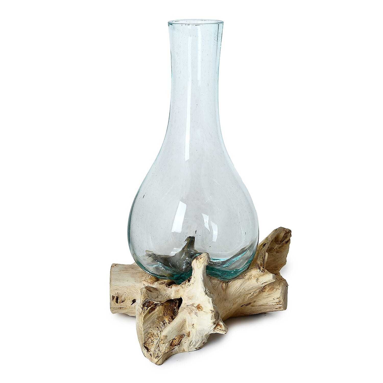Bali Style Handblown Glass Serving Pitcher