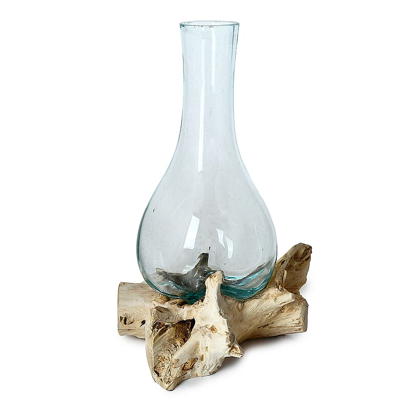 Bali Style Handblown Glass Serving Pitcher