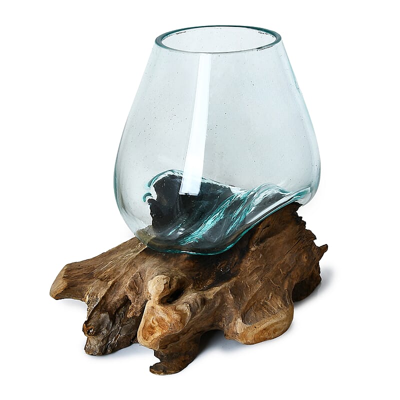 Designer Inspired Glass Pitcher with Volcano Lava base
