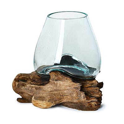 Designer Inspired Glass Pitcher with Volcano Lava base