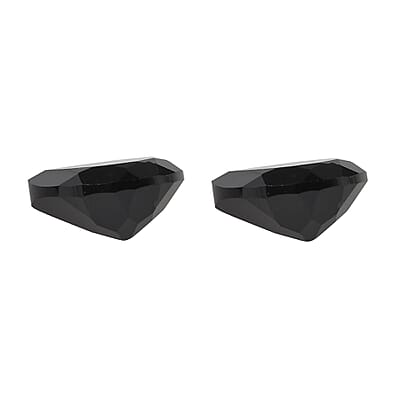Black Onyx Set of 2 (Pear 7x5 mm) 1.06 ctw Loose Gemstone