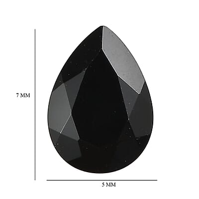 Black Onyx Set of 2 (Pear 7x5 mm) 1.06 ctw Loose Gemstone