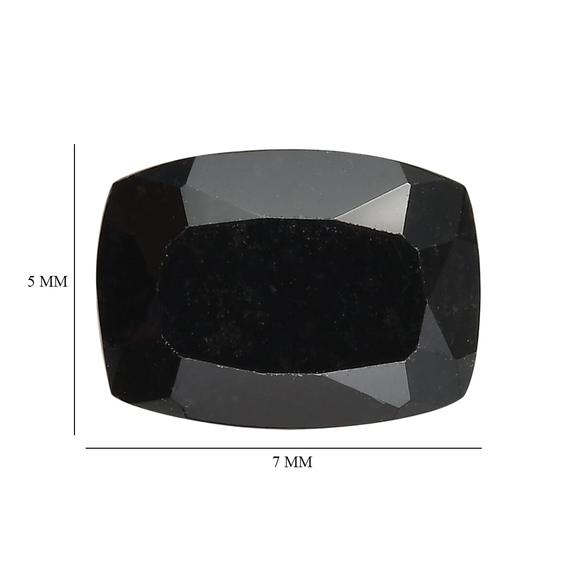 Black Tourmaline (Cush 7x5 mm) 0.82 ctw Loose Gemstone image number 4