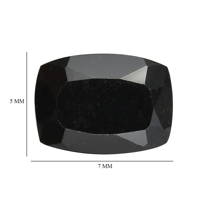 Black Tourmaline (Cush 7x5 mm) 0.82 ctw Loose Gemstone