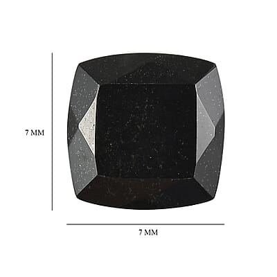 Black Tourmaline (Cush 7x7 mm) 1.52 ctw Loose Gemstone