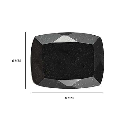 Black Tourmaline (Cush 8x6 mm) 1.30 ctw Loose Gemstone