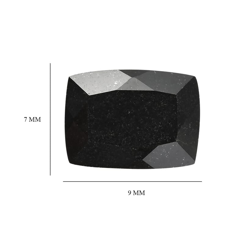 Black Tourmaline (Cush 9x7 mm) 1.80 ctw Loose Gemstone
