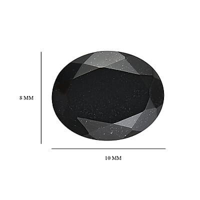Black Tourmaline (Ovl 10x8 mm) 2.40 ctw Loose Gemstone