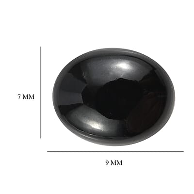 Black Tourmaline (Ovl 9x7 mm) 1.90 ctw Loose Gemstone