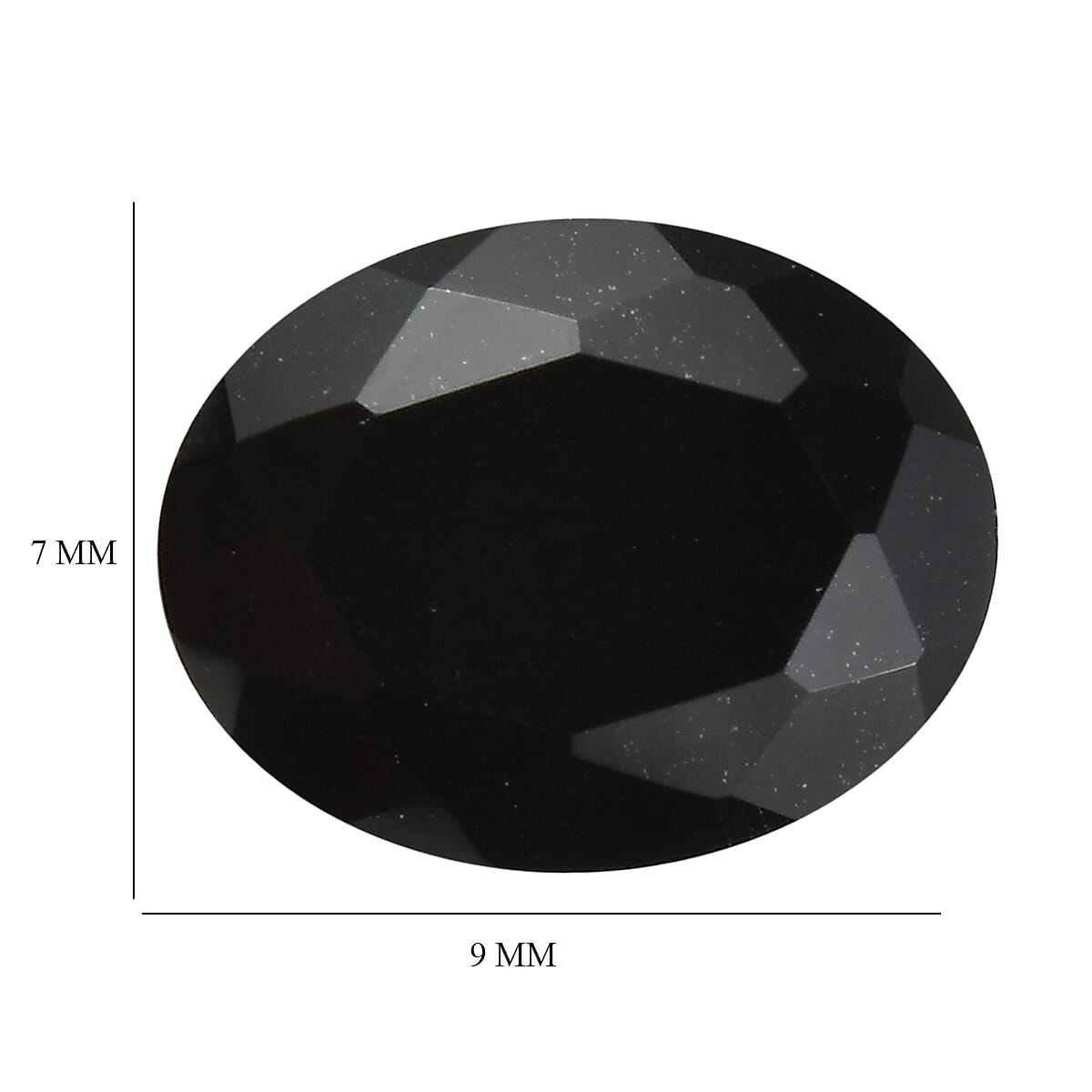 Black Tourmaline (Ovl 9x7 mm) 1.80 ctw Loose Gemstone