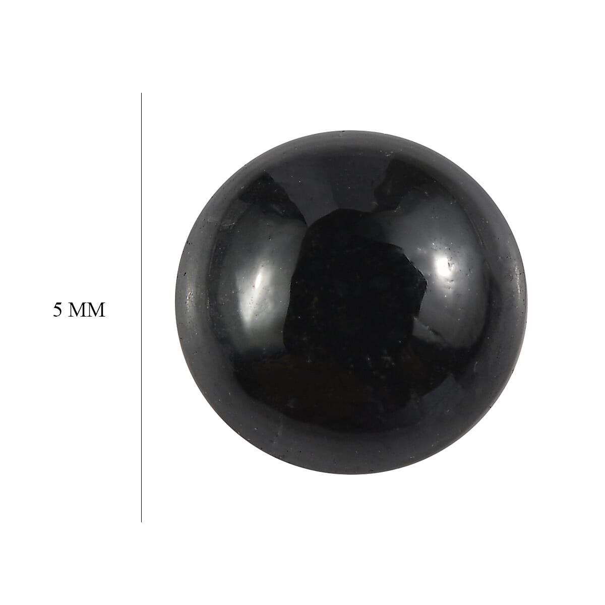 Black Tourmaline (Rnd 5 mm) 0.90 ctw Loose Gemstone image number 4