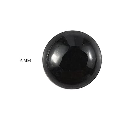 Black Tourmaline (Rnd 6 mm) 1.00 ctw Loose Gemstone