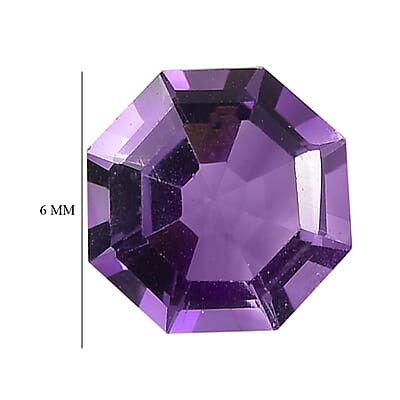 AA Bolivian Amethyst (Octillion 6 mm) 0.58 ctw Loose Gemstone