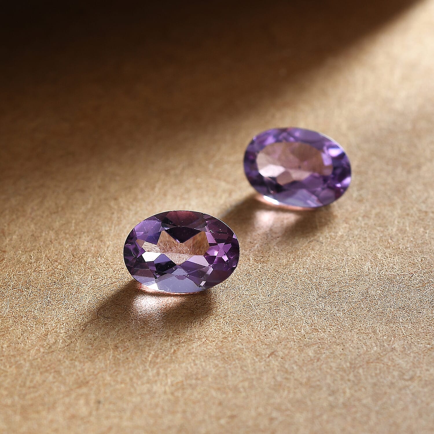 Bolivian Amethyst Set of 2 (Ovl 7x5 mm) 1.20 ctw Loose Gemstone