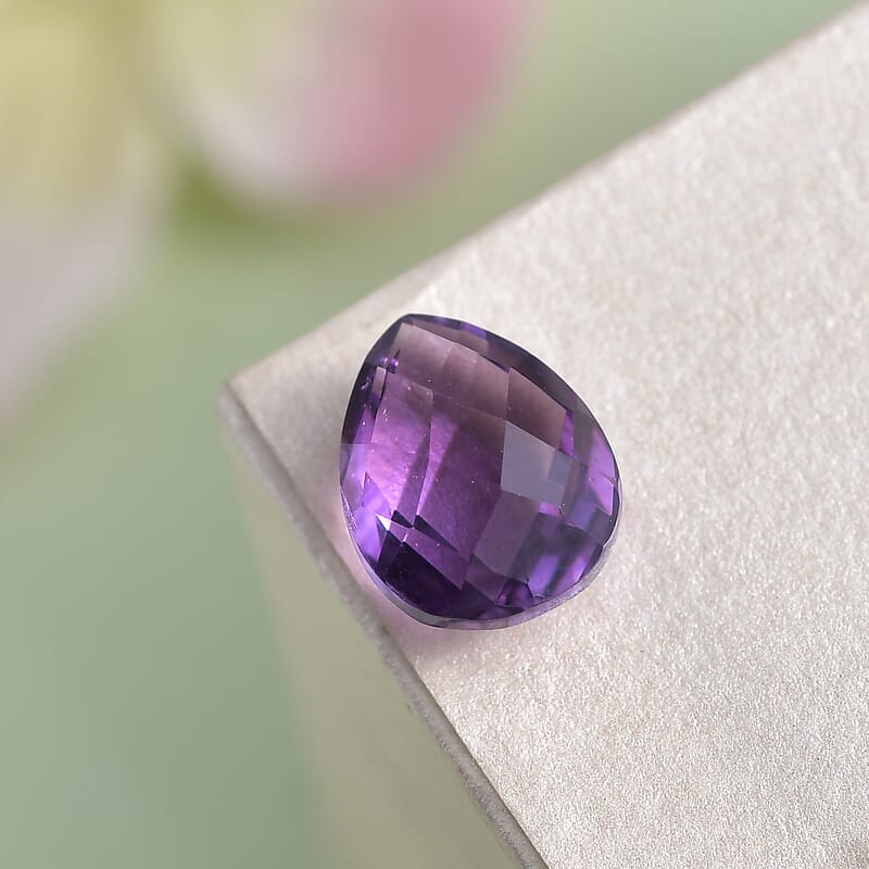 AA Bolivian Amethyst (Pear 10x8 mm) 2.29 ctw Loose Gemstone
