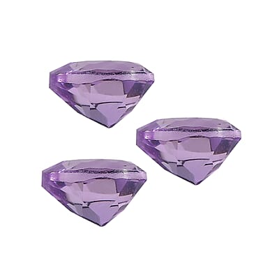 Bolivian Amethyst Set of 3 (Pear 5x4 mm) 0.86 ctw Loose Gemstone