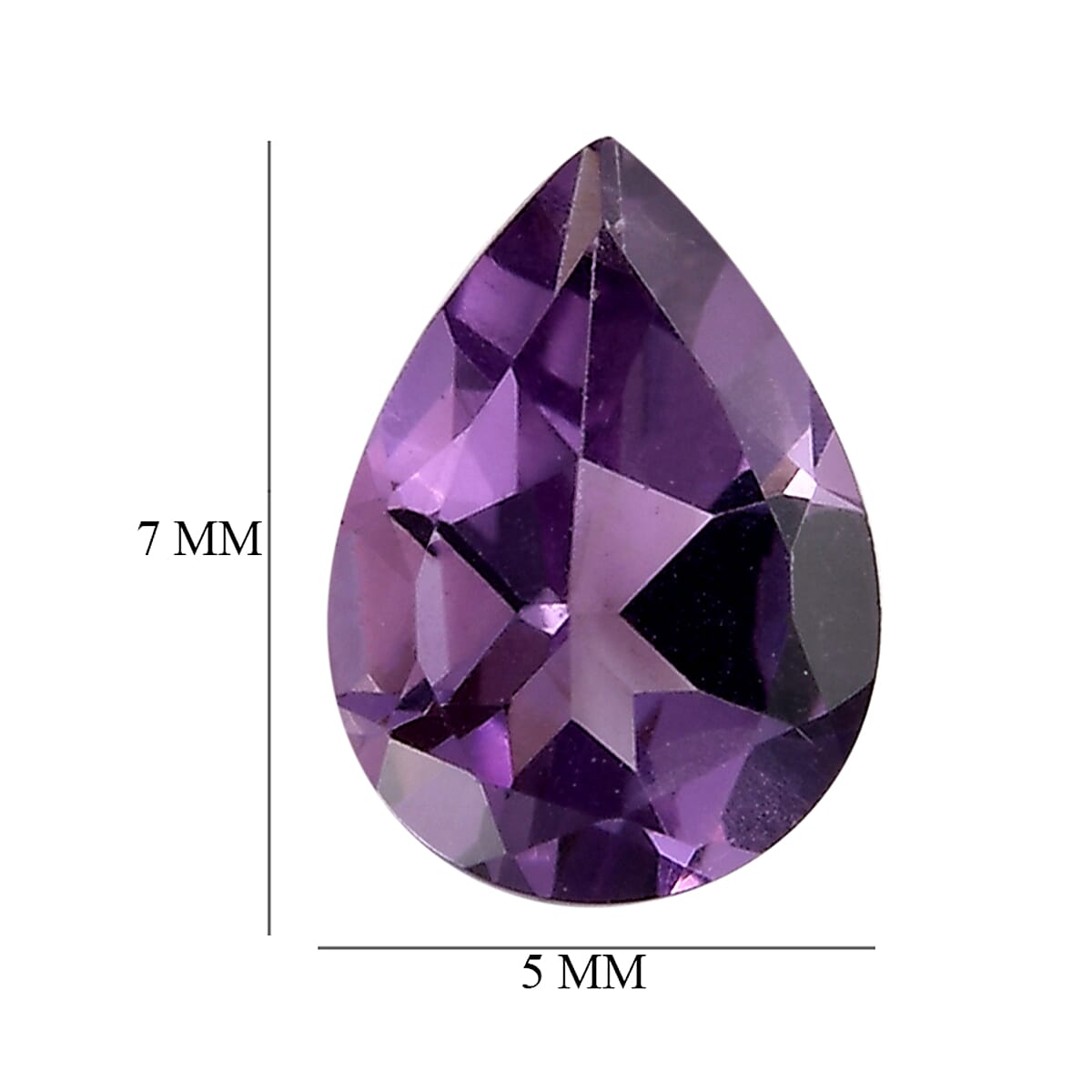 Bolivian Amethyst Set of 2 (Pear 7x5 mm) 1.07 ctw Loose Gemstone image number 4
