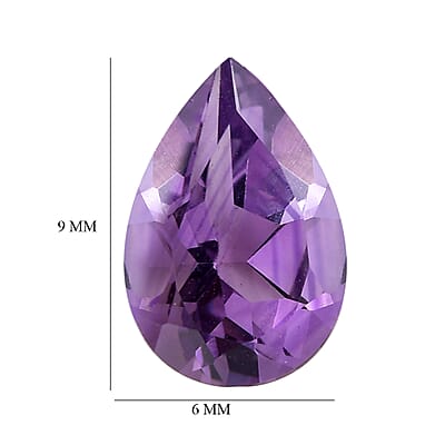 Bolivian Amethyst (Pear 9x6 mm) 1.01 ctw Loose Gemstone