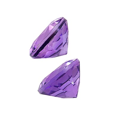 Bolivian Amethyst Set of 2 (Rnd 5 mm) 0.88 ctw Loose Gemstone