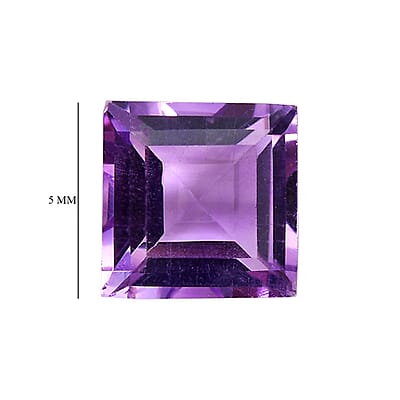 Bolivian Amethyst Set of 2 (Sqr 5 mm) 1.13 ctw Loose Gemstone