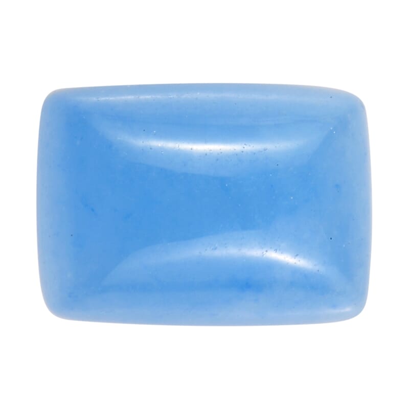 AA Dyed Light Blue Color Jade (Cush 7x5 mm) 1.22 ctw Loose Gemstone