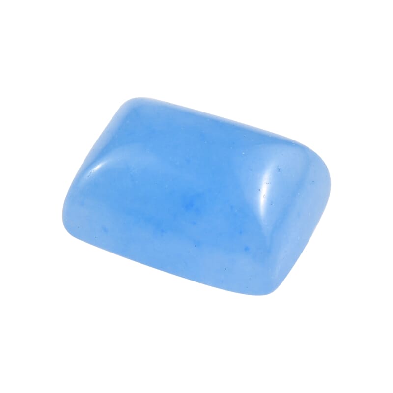 AA Dyed Light Blue Color Jade (Cush 7x5 mm) 1.22 ctw Loose Gemstone