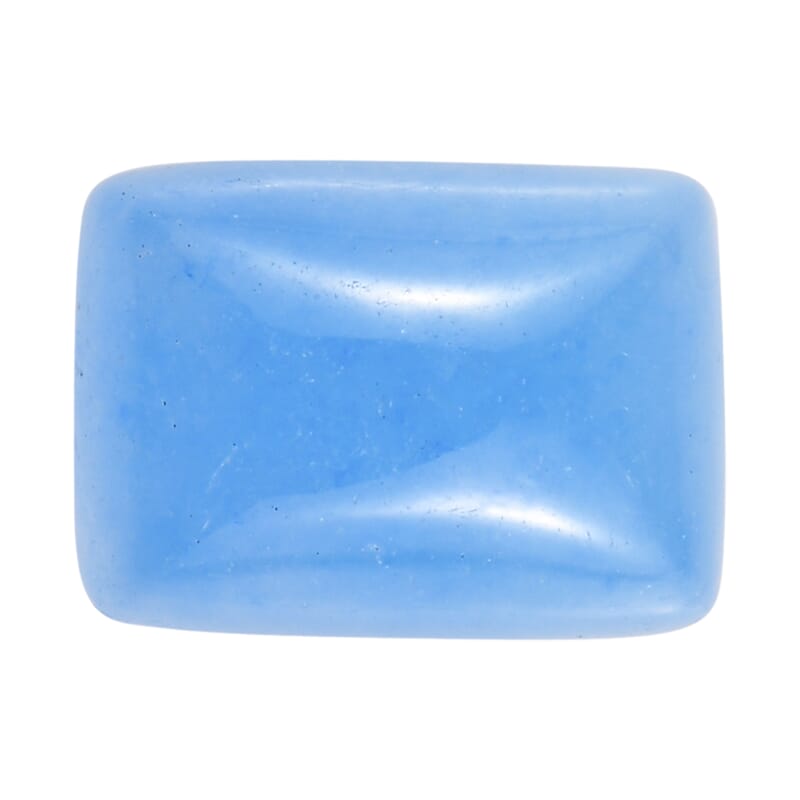 AAA Dyed Light Blue Color Jade (Cush 7x5 mm) 1.20 ctw Loose Gemstone