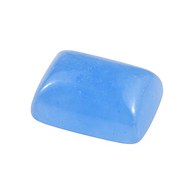 AAA Dyed Light Blue Color Jade (Cush 7x5 mm) 1.20 ctw Loose Gemstone