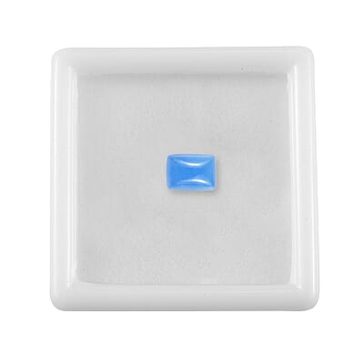 AAA Dyed Light Blue Color Jade (Cush 7x5 mm) 1.20 ctw Loose Gemstone