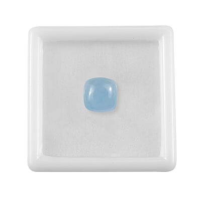 Dyed Light Blue Color Jade (Cush 9x9 mm) 3.14 ctw Loose Gemstone