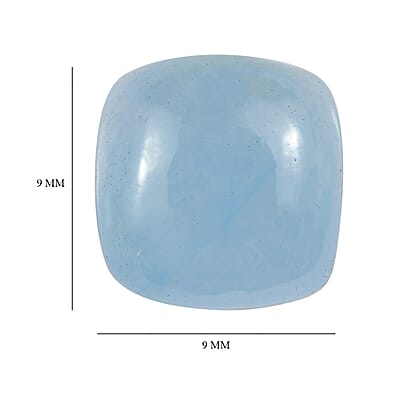 Dyed Light Blue Color Jade (Cush 9x9 mm) 3.14 ctw Loose Gemstone