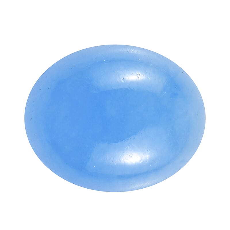 AA Dyed Light Blue Color Jade (Ovl 10x8 mm) 3.10 ctw Loose Gemstone