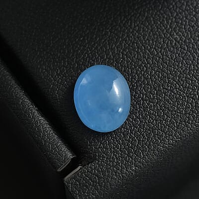 AA Dyed Light Blue Color Jade (Ovl 10x8 mm) 3.10 ctw Loose Gemstone