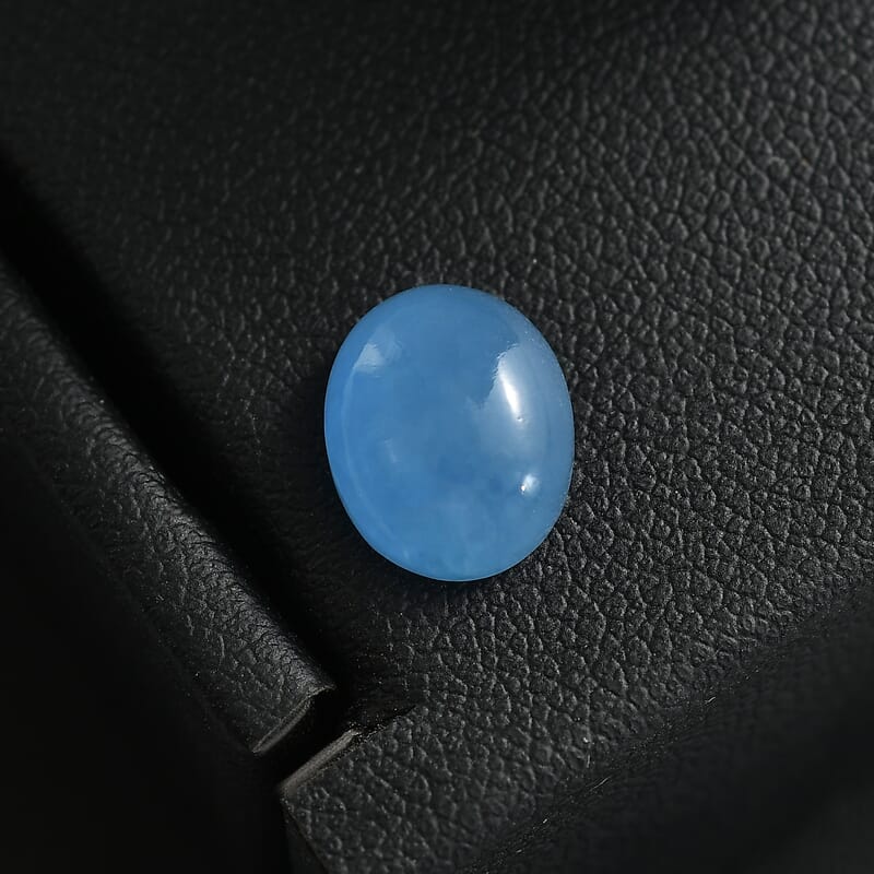 AA Dyed Light Blue Color Jade (Ovl 10x8 mm) 3.10 ctw Loose Gemstone