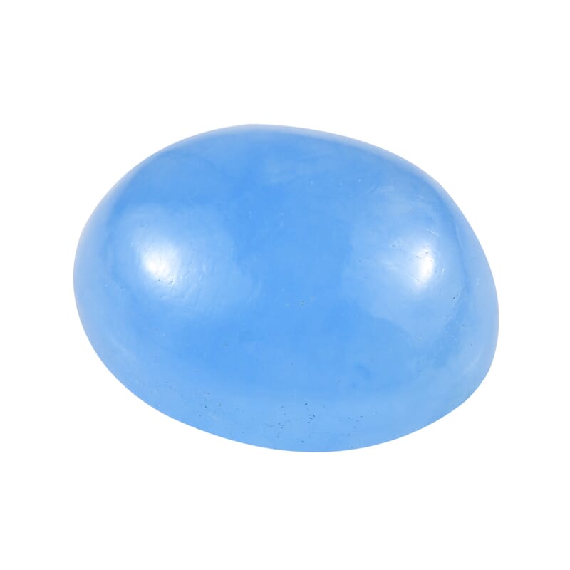 AA Dyed Light Blue Color Jade (Ovl 10x8 mm) 3.10 ctw Loose Gemstone