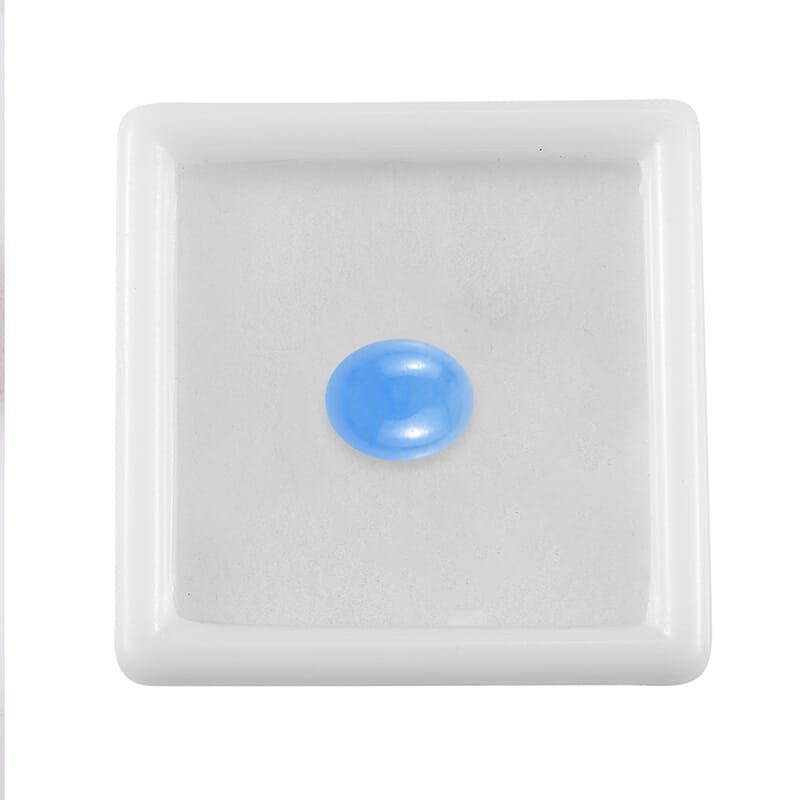 AA Dyed Light Blue Color Jade (Ovl 10x8 mm) 3.10 ctw Loose Gemstone
