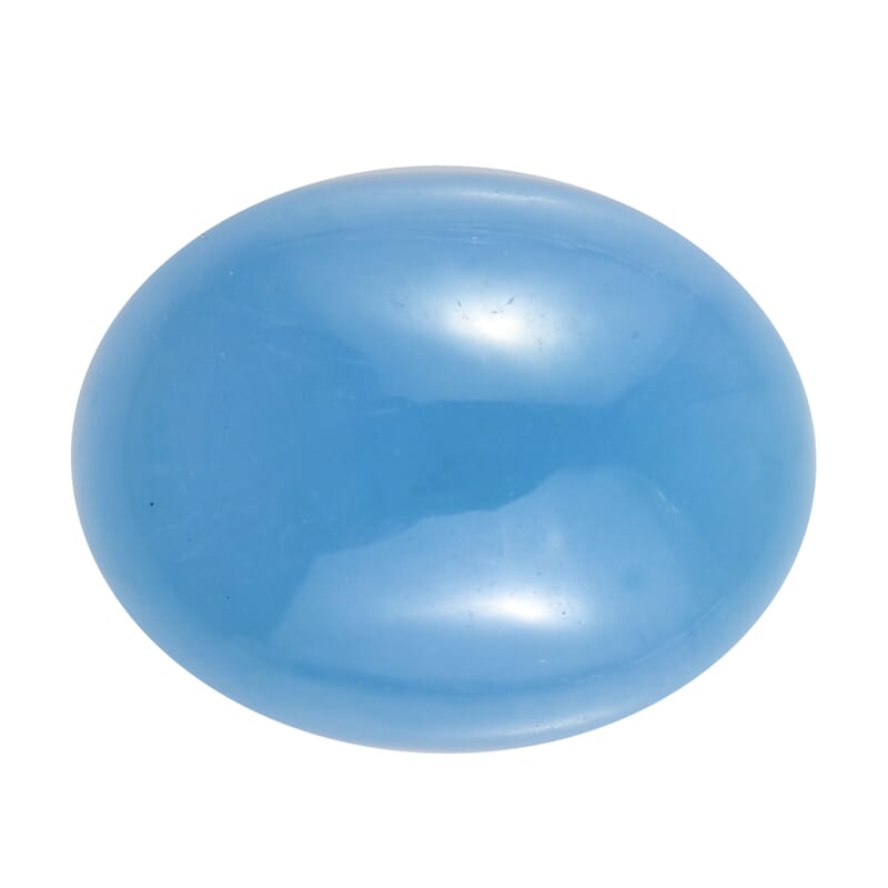 AA Dyed Light Blue Color Jade (Ovl 9x7 mm) 2.28 ctw Loose Gemstone