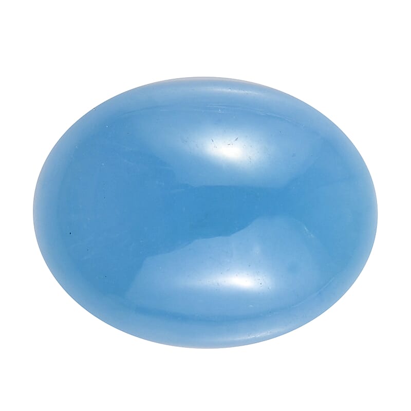 AA Dyed Light Blue Color Jade (Ovl 9x7 mm) 2.28 ctw Loose Gemstone