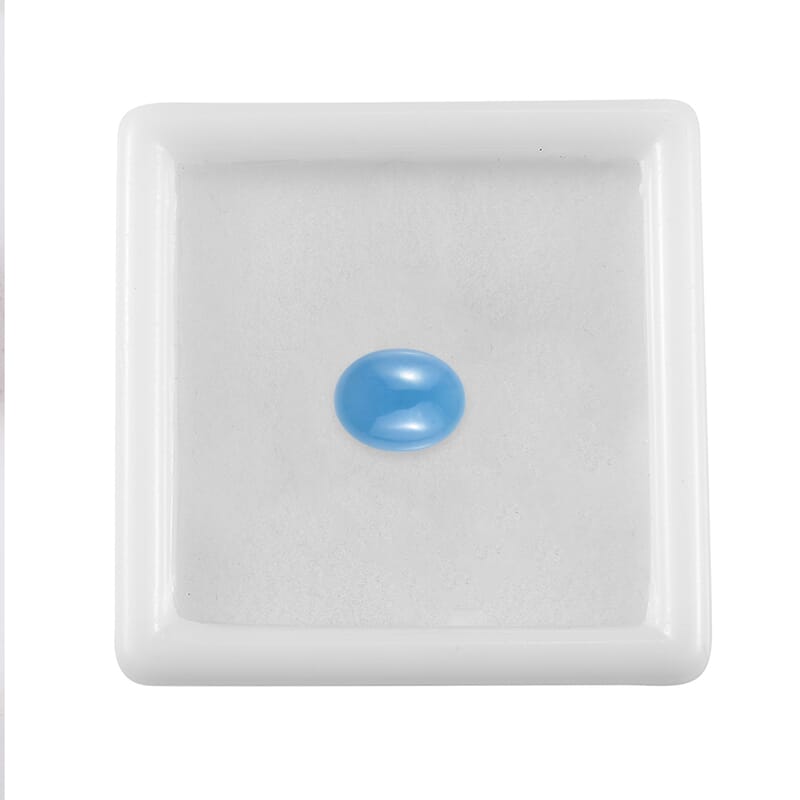AA Dyed Light Blue Color Jade (Ovl 9x7 mm) 2.28 ctw Loose Gemstone