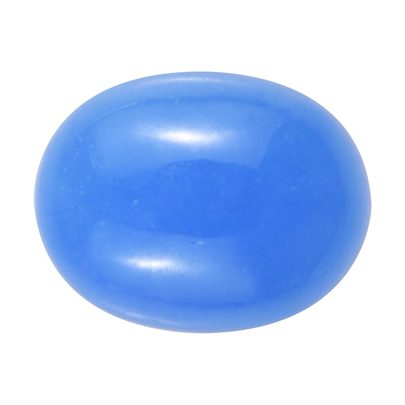 AAA Dyed Light Blue Color Jade (Ovl 9x7 mm) 2.14 ctw Loose Gemstone