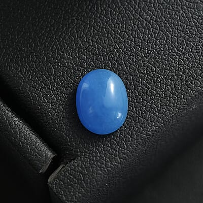 AAA Dyed Light Blue Color Jade (Ovl 9x7 mm) 2.14 ctw Loose Gemstone